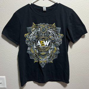 Men's AEW LIVE EVENT EXCLUSIVE All Elite Wrestling Logo T-Shirt - Size M - BLACK